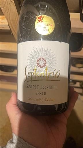 Rhônedalen Saint-Joseph Cave Saint-Désirat Septentrio 2018