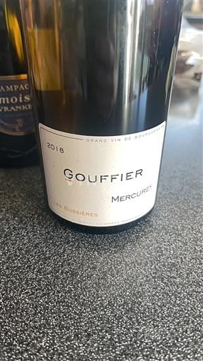 Bourgogne Mercurey Gouffier Les Bussières 2018
