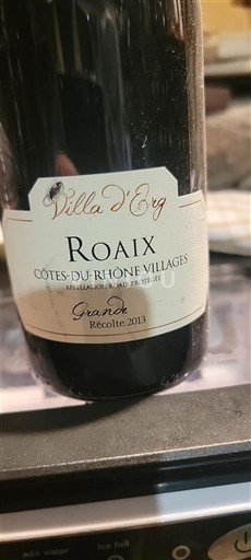 Thung lũng Rhône Côtes-du-rhône-villages Villa d'Erg Grande 2013