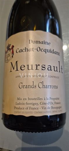 Bourgogne Meursault Domaine Cachat-Ocquidant Grands Charrons 2023