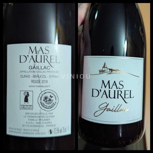 Tây Nam Gaillac Mas d'Aurel 2018