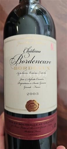 Bordeaux Château Bordeneuve 2003