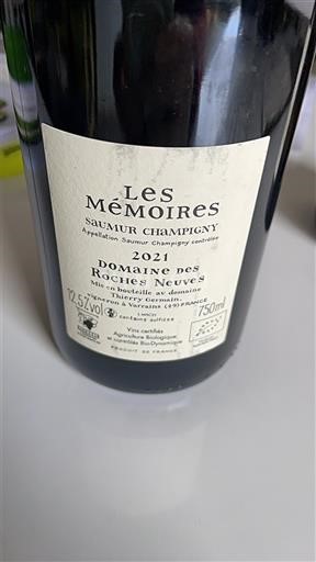 Thung lũng sông Loire Saumur-champigny Domaine S Roches Neuves Les Mémoires 2021