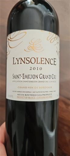 Bordeaux Saint-Émilion Grand Cru Lynsolence 2010