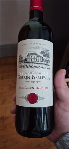 Bordeaux Saint-Émilion Grand Cru Grand Cru Château Guerin Bellevue 2018