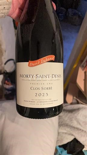 Wines Rouge sec Clos Sorbé David Duband 2023 France Burgundy Morey-Saint-Denis AOC Premier Cru