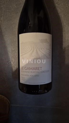 Neuchâtel Neuchâtel AOC Domaine Ruedin Le Gamaret 2022