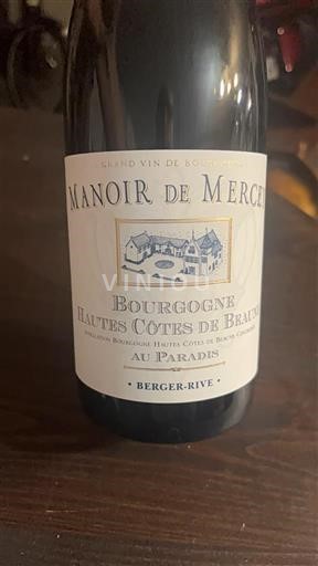 Borgogna Hautes Côtes de Beaune Manoir de Mercey Au Paradis 2023