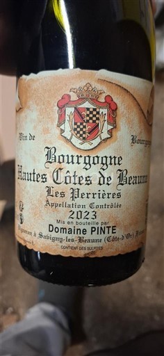 Borgoña No especificado Domaine PINTE Les Perrières 2023