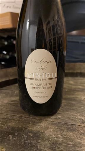 Champanhe Premier Cru Champagne Laurent Bénard Vendange Extra Brut Blanc de Noirs 2016