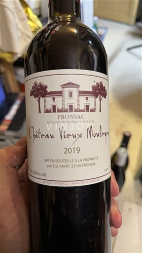 Bordéus Fronsac Château Vieux Moulerens 2019