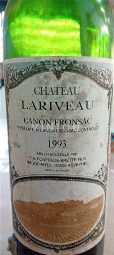 Bordeaux Canon-Fronsac Château Lariveau 1993