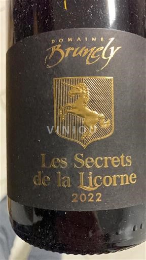 Rhônedalen Côtes du Rhône Domaine Brunely Les Secrets de la Licorne 2022