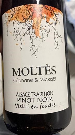 Alsace Pinot noir Moltès Alsace Tradition Vieilli en foudre 2022