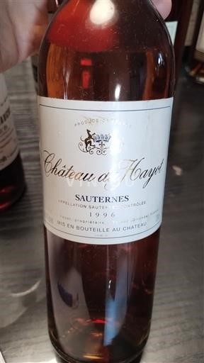 Bordeaux Sauternes Château Hayot 1996