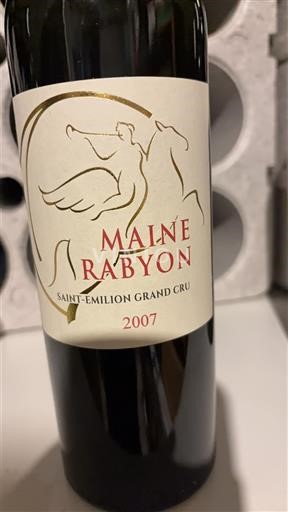 Bordeaux Saint-Émilion Grand Cru Grand Cru Maine Rabyon 2007