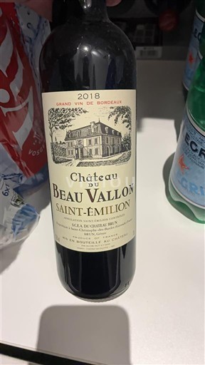 Bordeaux Saint-Émilion Château Beau Vallon 2018