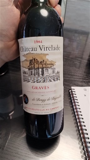 Bordeaux Graves Château Virelade 1984