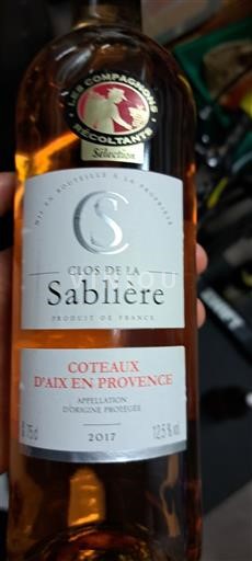 Provence Coteaux d'Aix-en-Provence Clos de la Sablière 2017
