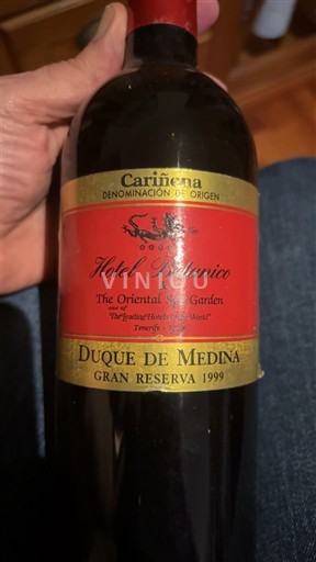 Aragona Cariñena Hotel Botanico Duque de Medina Gran Reserva 1999