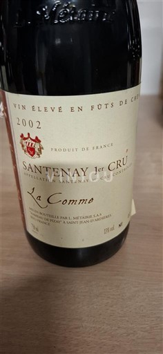 Bourgogne Santenay Premier Cru L. Metairie La Comme 2002
