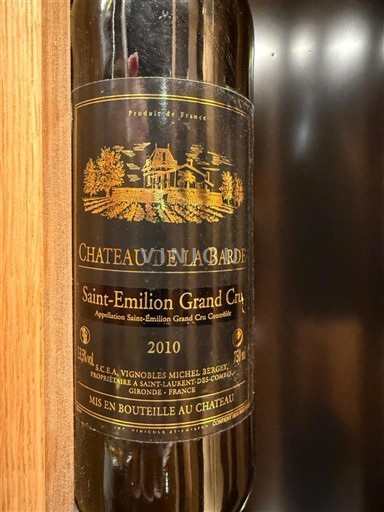 Bordeaux Saint-Émilion Grand Cru Grand Cru Château La Barde 2010