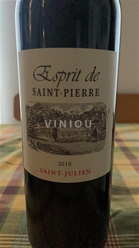 Bordeaux Saint-Julien Château Saint-Pierre Esprit de Saint-Pierre 2016