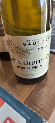 Burgundija Chablis Premier Cru Gautheron Mont de Milieu 2012