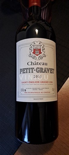 Bordeaux Saint-Émilion Grand Cru Château Petit Gravet 2015