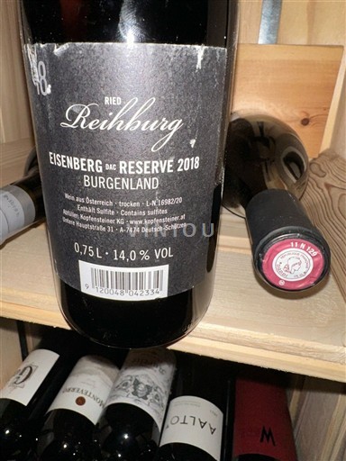 Burgenland Eisenberg DAC Ried Reihburg Eisenberg DAC Reserve 2018