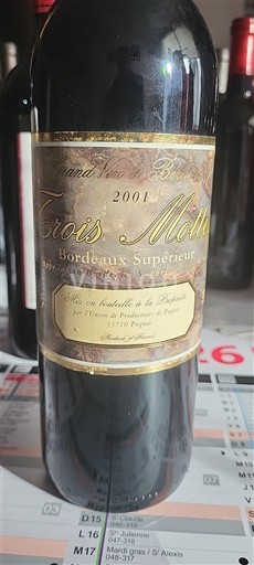 Burdeos Bordeaux superior Trois Moulins 2001
