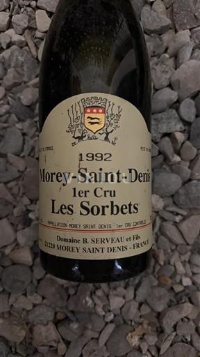 Bourgogne Không được chỉ định Premier Cru Domaine B. Serveau et Fils Les Sorbets 1992
