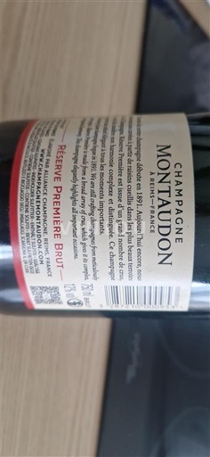 Šampanja Šampanjec Montaudon Réserve Première Brut Neleten.