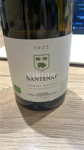 Wines Blanc demi-sec Comme Dessus Domaine Nis Fouquerand et Fils 2022 France Burgundy Santenay AOC