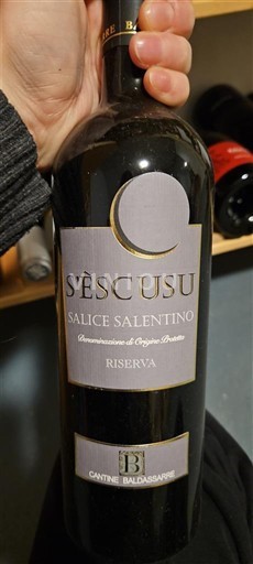 Puglia Salice Salentino Cantine Baldassarre S'Escusu 2015
