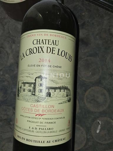 Bordeaux Castillon-côtes-de-bordeaux Château La Croix de Louis 2014