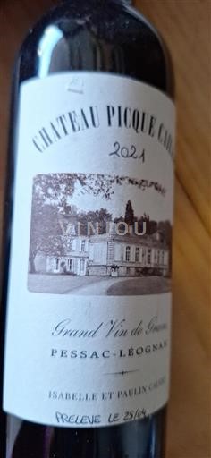 Bordeaux Pessac-Léognan Château Picque Caillou 2021