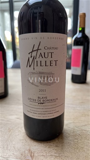Bordeaux Blaye-Côtes-de-Bordeaux Château Haut Millet 2011