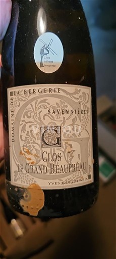 Thung lũng sông Loire Savennières Domaine La Bergerie Clos Le Grand Beaupréau 2005