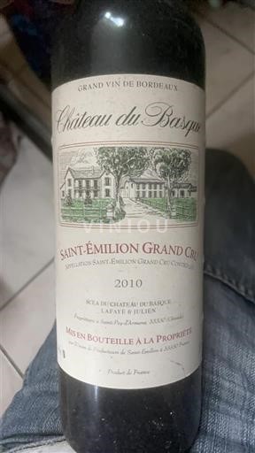Bordeaux Saint-Émilion Grand Cru Grand Cru Château Basque 2010