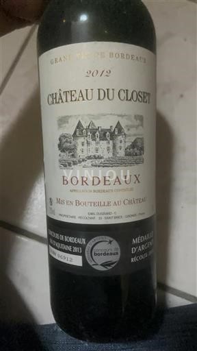 Burdeos Bordeaux Château Closest 2012