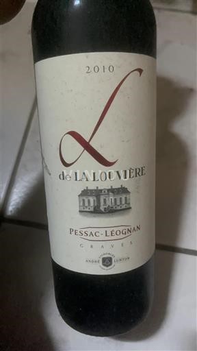 Wijnen Rouge sec L de La Louvière Château La Louvière 2010 Frankrijk Bordeaux Pessac-Léognan AOC