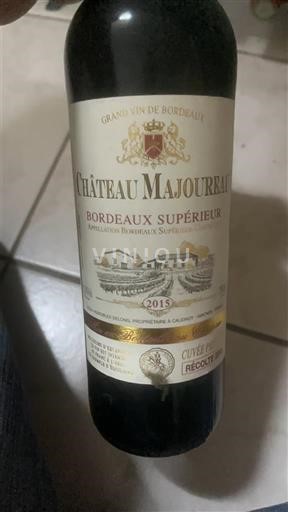 Burdeos Bordeaux superior Château Majoureau Récolte 2015