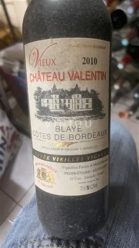 Bordeaux Blaye-Côtes-de-Bordeaux Château Valentin Vieilles Vignes 2010