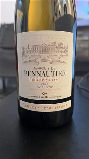 Languedoc ja Roussillon Pays d'Oc Marquis de Pennautier Terroirs d'Altitude 2023