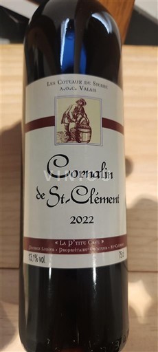 Vallese Cornalin La P'tite Cave Cornalin de St-Clément 2022