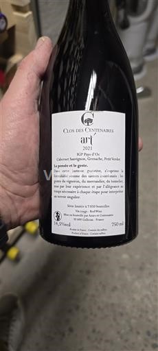 Languedoc-Roussillon Pays d'Oc Clos des Centenaires apli 2021