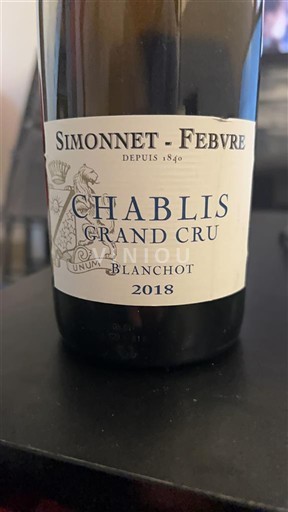 Burgundija Chablis Grand Cru Simonnet-Febvre Blanchot 2018