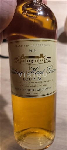 Bordeaux Loupiac Château Haut Giron 2019