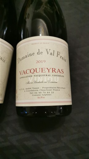 Valle del Rodano Vacqueyras Domaine Val Frais 2019